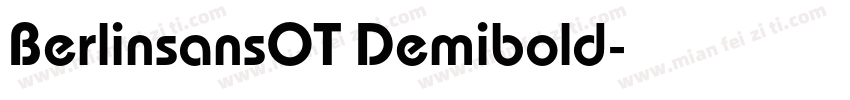BerlinsansOT Demibold字体转换